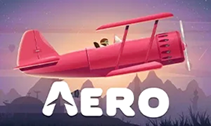 slot-9 Aero pink biplane over mountains